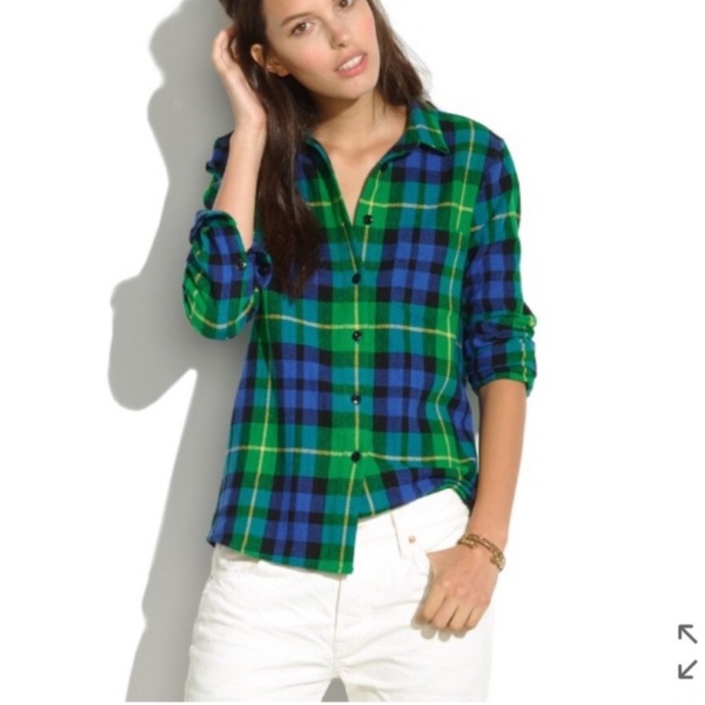 Madewell Flannel Boy Shirt in Campbell Plaid